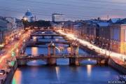 Прекрасный вид вечернего Санкт-Петербурга