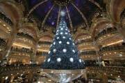 В известной французской сети магазинов «Galeries Lafayette» установили роскошную сверкающую елку с кристаллами Swarovski, которая меняет свой цвет благодаря лампочкам.