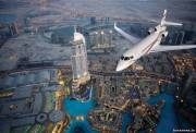 Красивый вид на Дубаи с высоты птичьего полёта